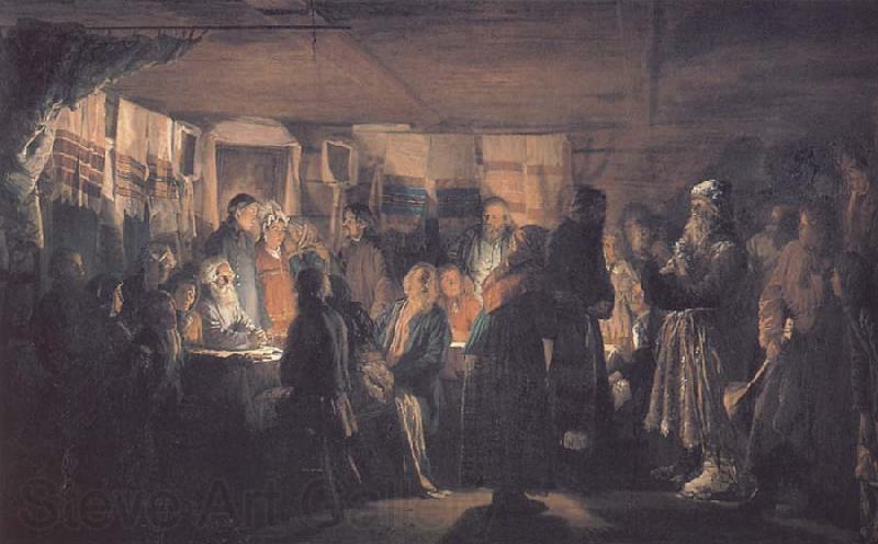 Vassily Maximov Arrival of a Sorcere at a Peasant Wedding Spain oil painting art